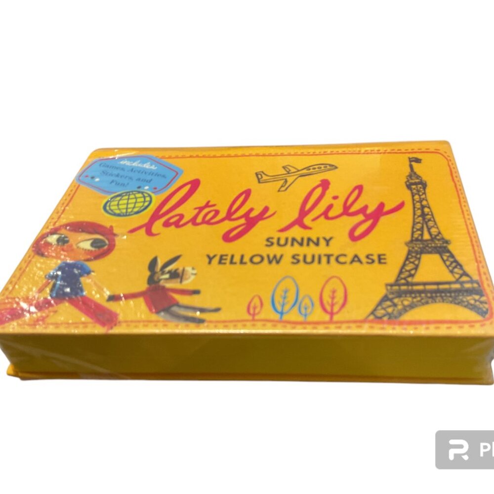 LATELY LILY Games Sunny Yellow Suitcase Activities Stickers and Fun NEW